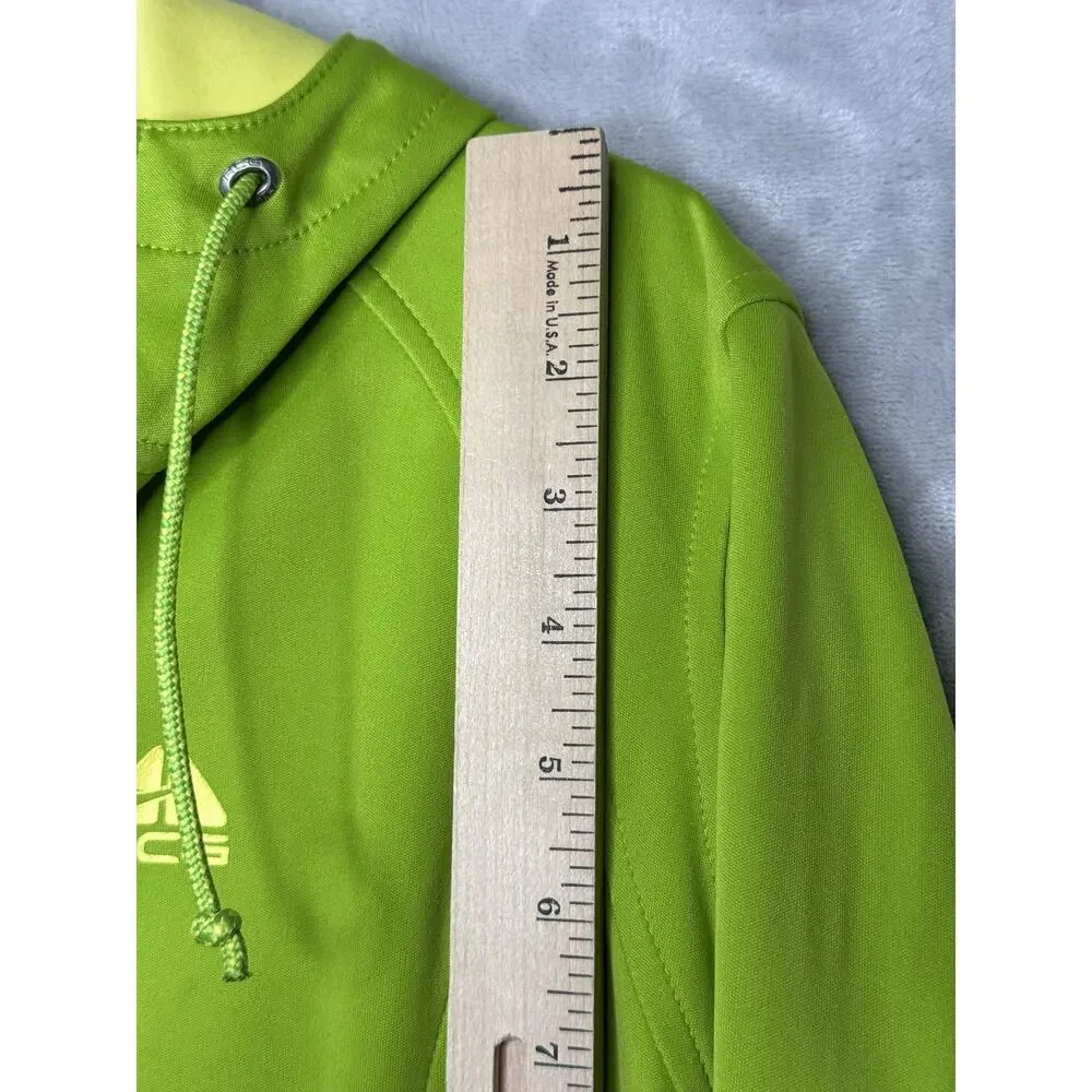 Nike ACG Jacket Womens XL Green Softshell Full Zip Hooded Windbreaker Running
